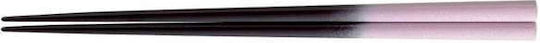 Essstäbchen Handgefertigt Holzlack Rosa Schwarz 23 cm 2 Stk Kenro