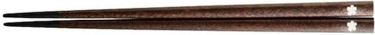 Chopsticks Handmade Wooden Lacquer Brown Design 24 cm 2 pcs Classic