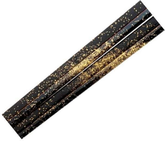 Chopsticks Handmade Wooden Lacquer Black Design 24 cm 2 Pcs Kenro