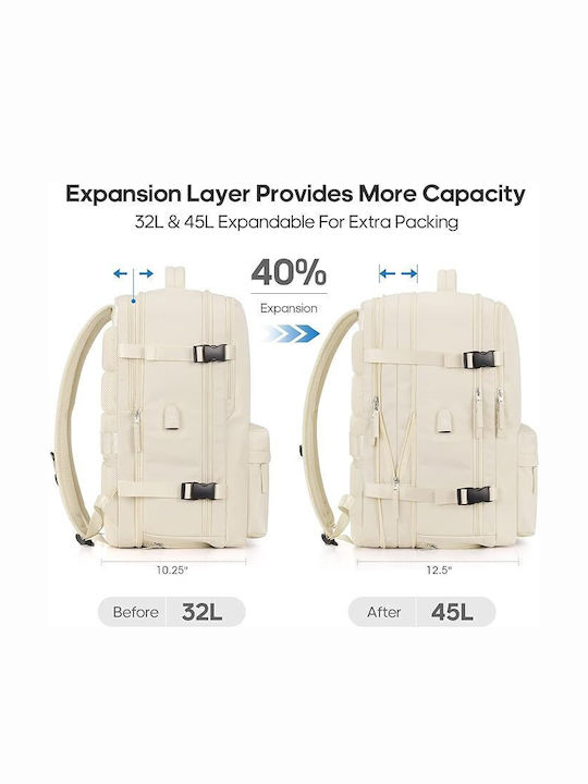 R&J Backpack Αδιάβροχο 32lt Μπεζ