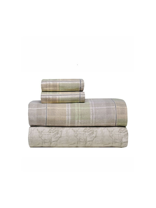 Kentia Set Cearșafuri Single Flanel 160x270cm. Carpaccio 26 3buc