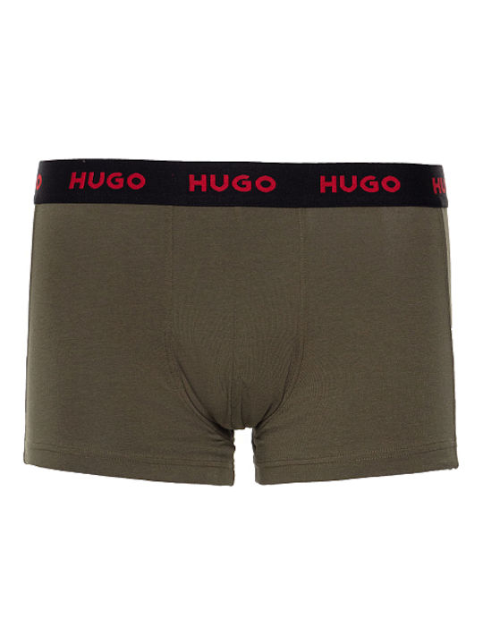 Hugo Boss Boxeri pentru bărbați Black, Red, Khaki 3Pachet