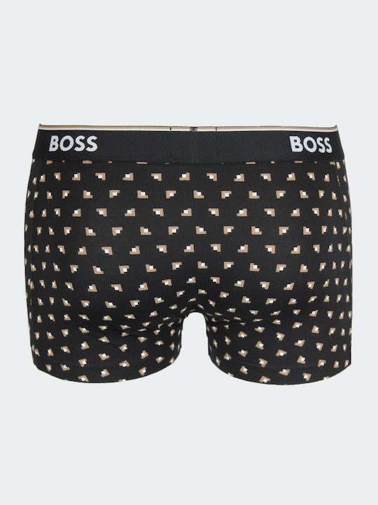 Men's Boxers Black-Dark Beige with Patterns 3Pack