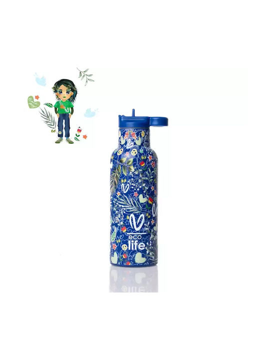 Ecolife Παγούρι Ανοξείδωτο 500ml Μπλε Ecolife Παγούρι Ανοξείδωτο 500ml Μπλε