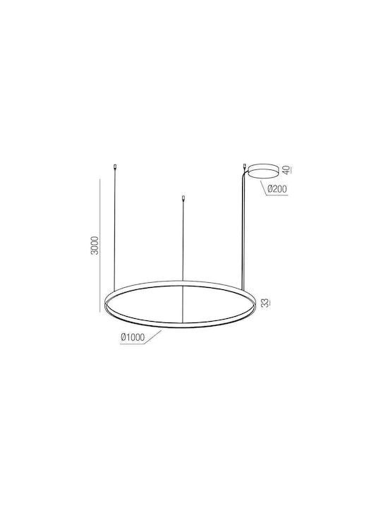 Redo Group Orion Hängelampe LED mit Warm zu kühlem Weiß Licht Silber