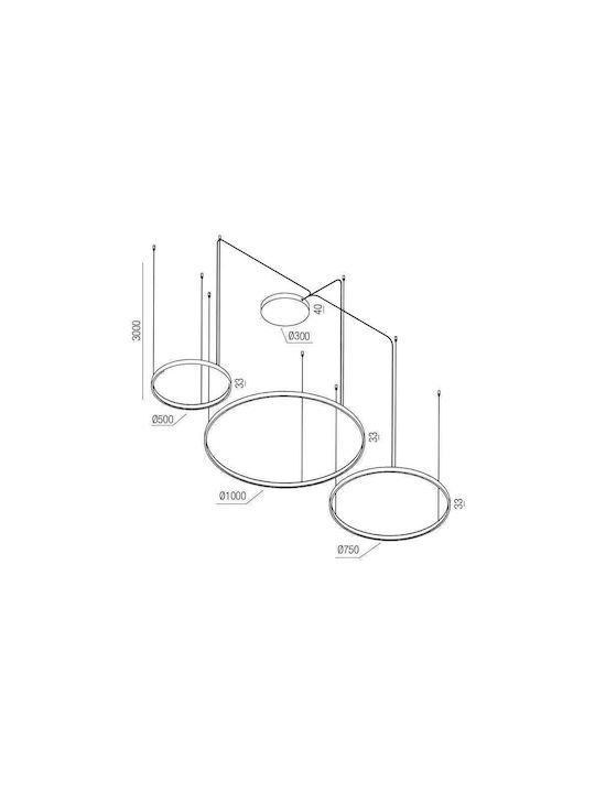 Redo Group Orion Hängelampe LED mit Warm zu kühlem Weiß Licht Silber