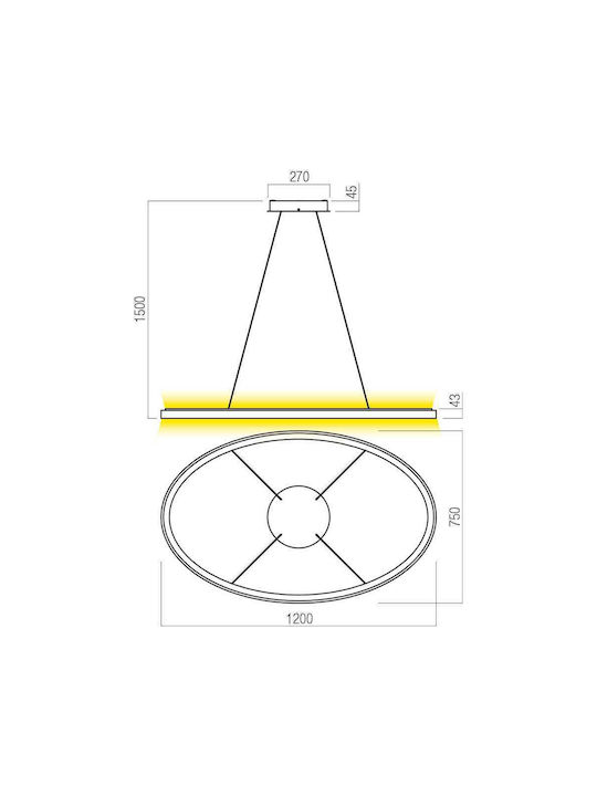 Redo Group Nobu Pendant Light LED Gold