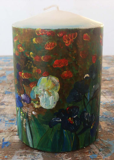 Artifact Κερί Κύλινδρος Ιριδες Του Van Gogh 10 X15 Cm