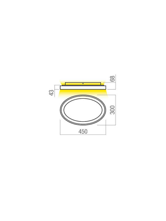 Redo Group Nobu Ceiling Light with Integrated LED