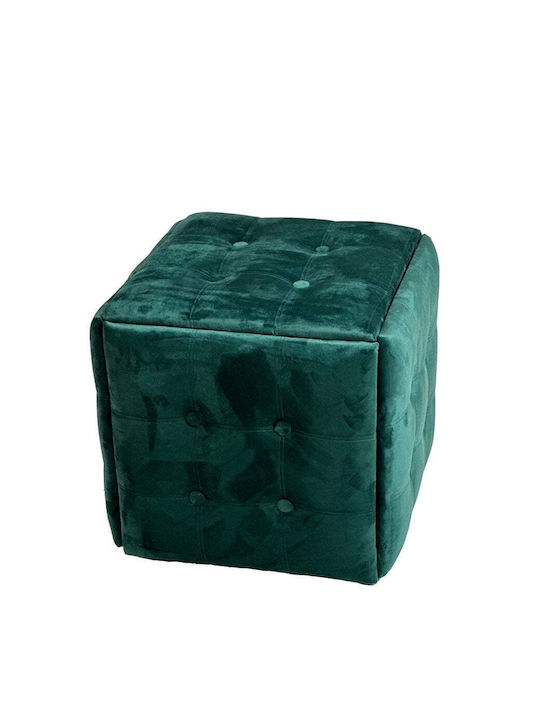 Stool For Living Room Upholstered with Velvet Bottle Green Velvet 5pcs TBOGGFMET0006