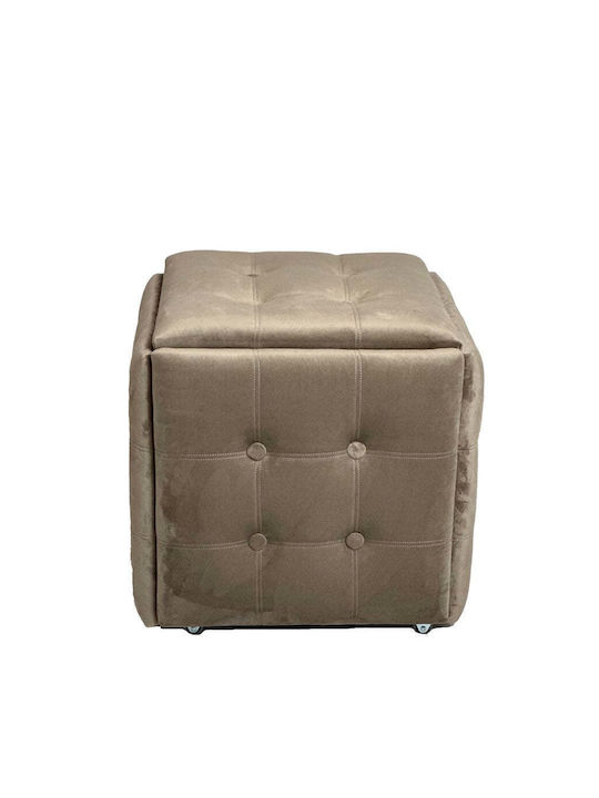 Stool For Living Room Upholstered with Velvet Cappuccino Velvet 5pcs TBOGGFMET0008