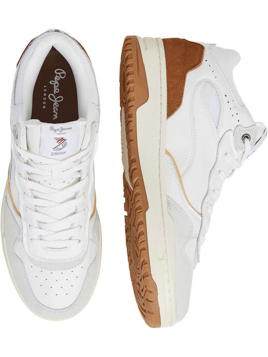 Pepe Jeans Bărbați Sneakers White Camel