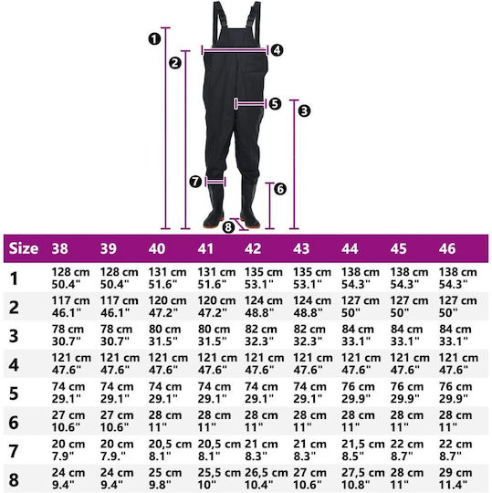 vidaXL Chest Waders