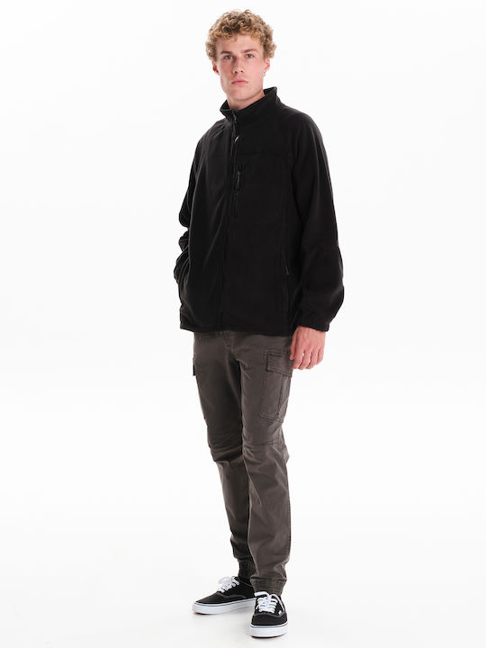 Men's Fleece Cardigan Black