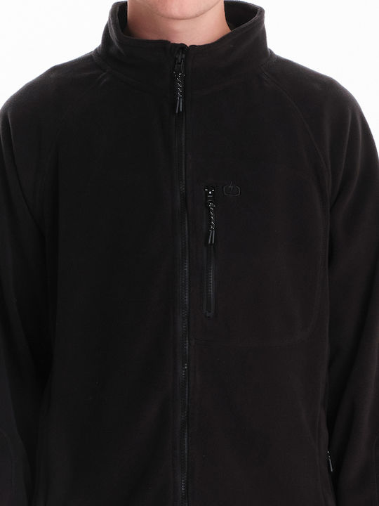 Men's Fleece Cardigan Black