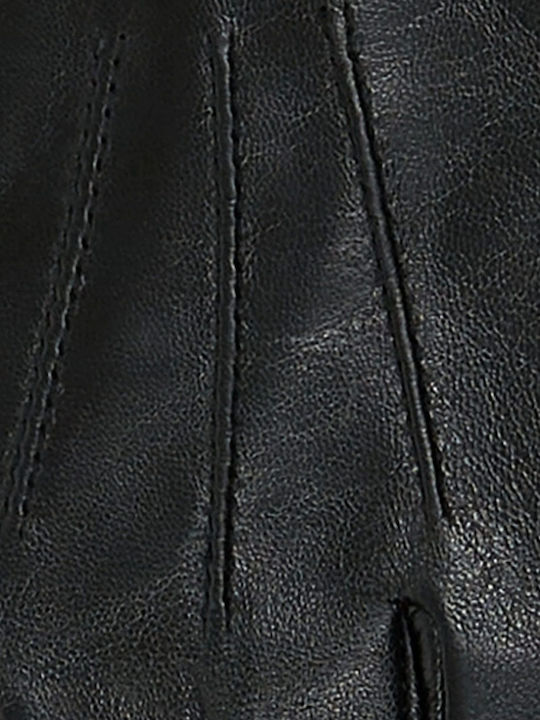 K/signature Schwarz Leder Handschuhe