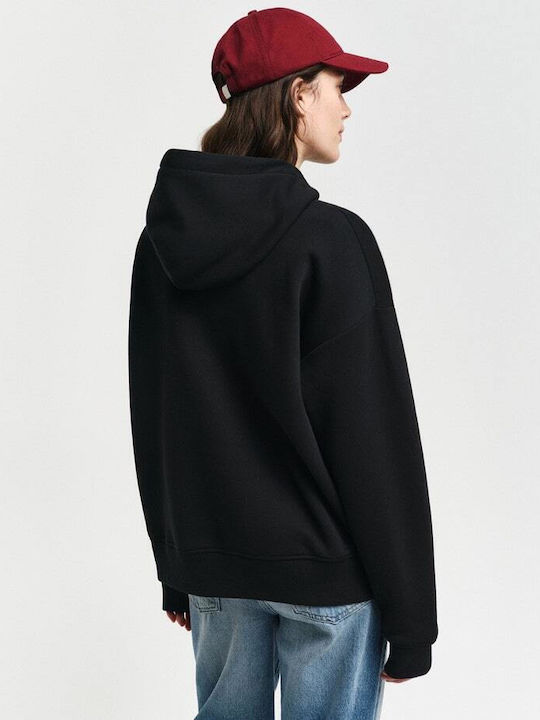 Gant Shield Women's Hooded Sweatshirt Black