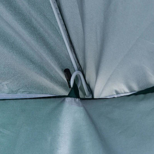 Umbrelă Pliabilă Umbrelă Plajă Diametru 2.2m Cu Baldachin Verde Cu Baldachin și 2 Contragreutăți