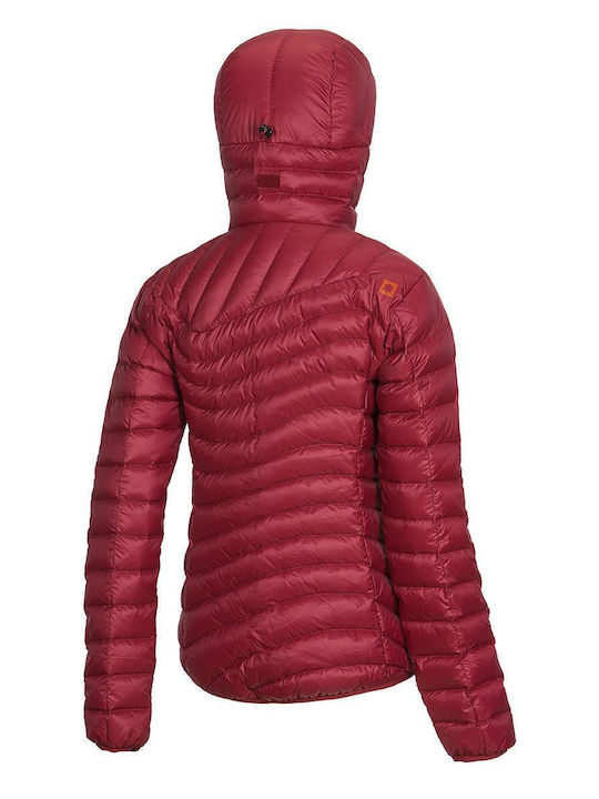 Ocun Women's Short Lifestyle Jacket for Winter Red