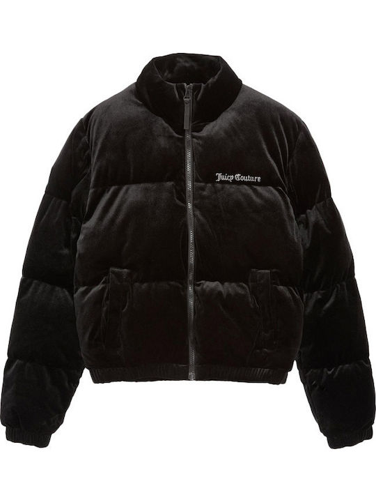 Zuschneiden Damen Puffer Jacke für Winter Schwarz