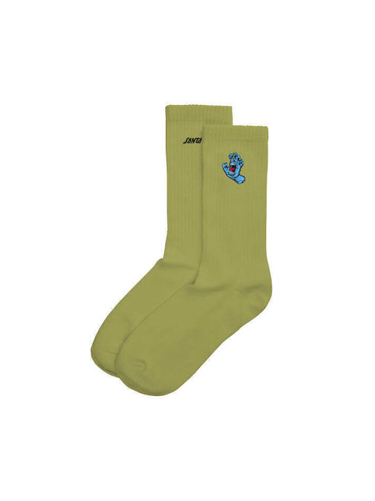 Santa Cruz Screaming Men's Christmas Socks White