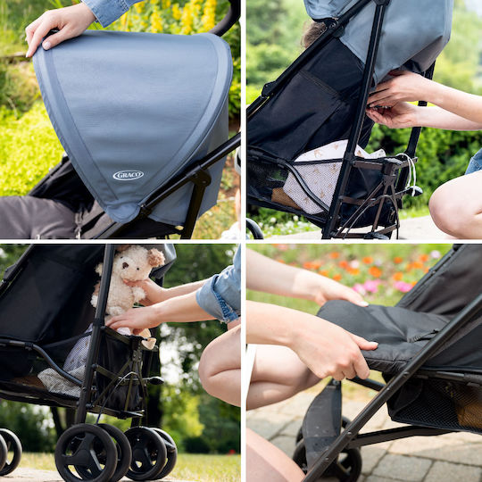 Graco EZLite Cărucior cu umbrelă Potrivit pentru Nou-născut Midnight 6.6kg