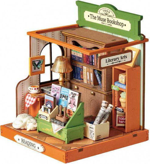 Rolife Παιχνίδι Κατασκευών Robotime The Muse Bookshop DIY Miniature House
