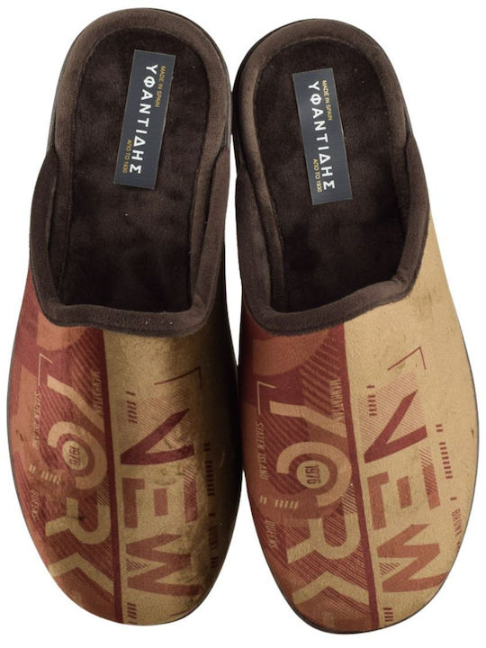 Yfantidis Men's Slipper Brown