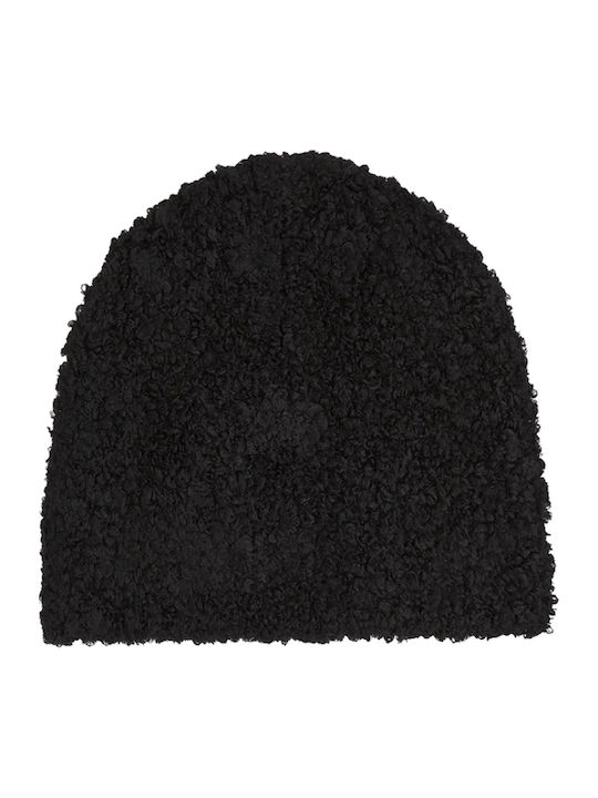 Beanie Γυναικείος Σκούφος Πλεκτός σε Μαύρο χρώμα