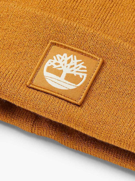 Timberland Beanie Ανδρικός Σκούφος Πλεκτός σε Κίτρινο χρώμα