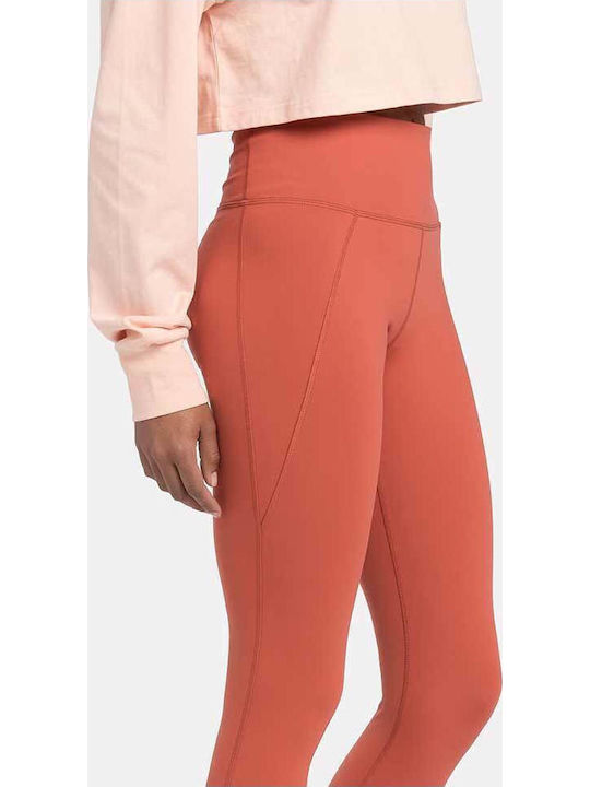 Schulung Frauen Leggings Hochgeschnitten Brick Red