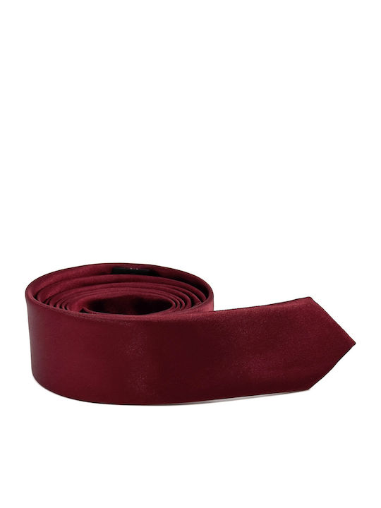 Legend Accessories Σετ Ανδρικής Γραβάτας Μονόχρωμη σε Μπορντό Χρώμα