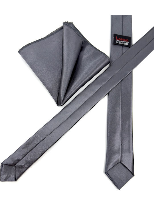 Legend Accessories Herren Krawatten Set Monochrom in Gray Farbe