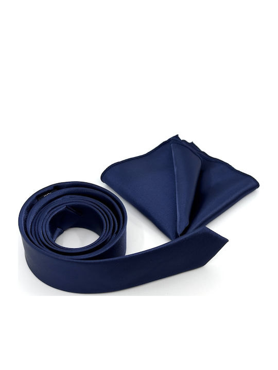Legend Accessories Herren Krawatten Set Monochrom in Blau Farbe