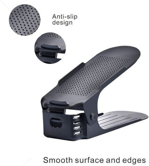 Bază Din Plastic Pentru Depozitarea Pantofilor Neagră 6x25.5x11cm 10 Bucăți