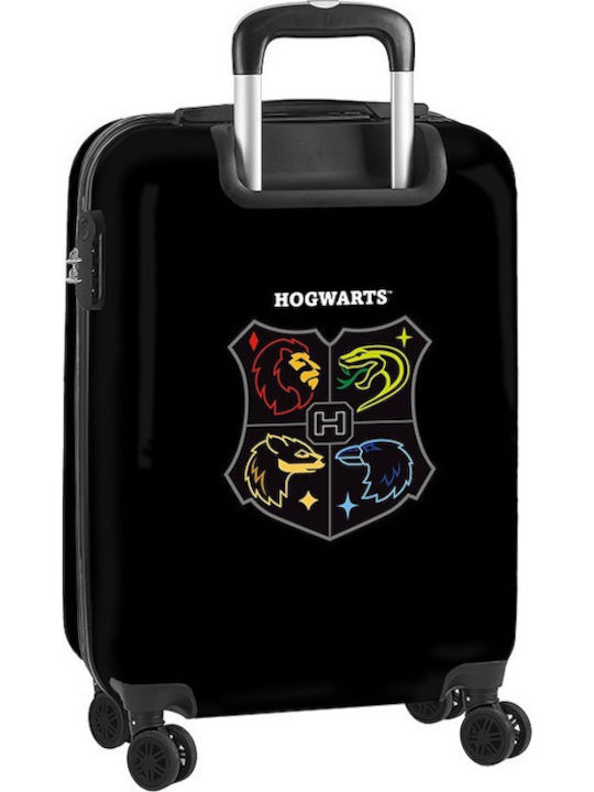 Safta Cabin Hard Travel Suitcase Black with 4 Wheels Height 55cm