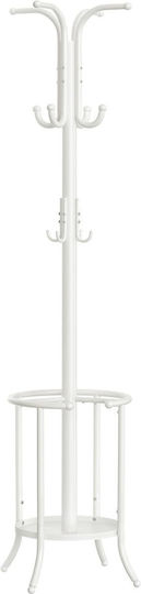 Songmics Καλόγερος Μεταλλικός Λευκός 40x40x175cm