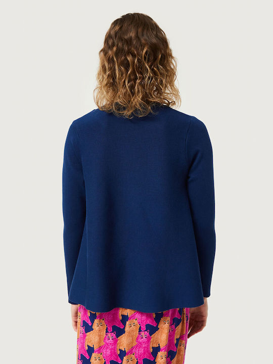 Compania Fantastica Damen Langarm Pullover Baumwolle Blue