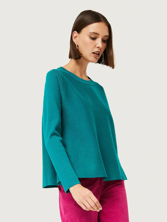 Compania Fantastica Women's Long Sleeve Sweater Cotton Green