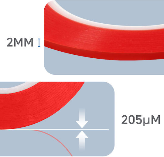 Doppelseitiges Klebeband zur Reparatur 50m starke Haftung 2mm Breite transparent
