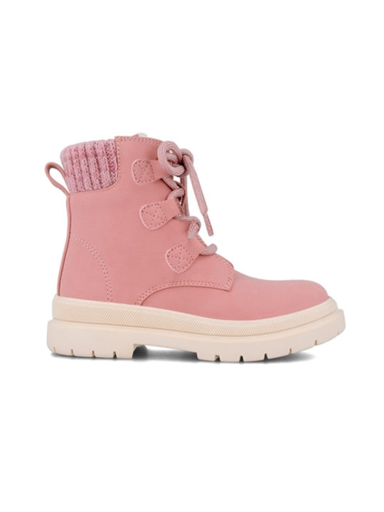 Garvalin Kids Anatomic Military Boots with Zipper Pink