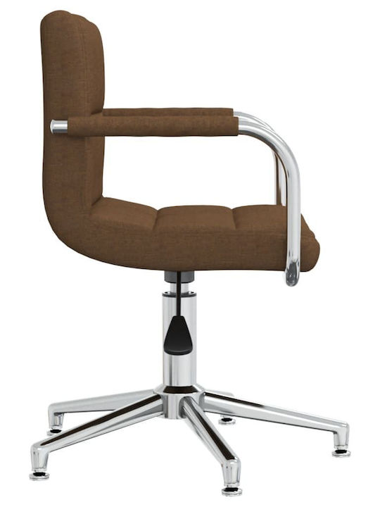 Rotating Chair Visitor with Arms in Brown Color 48x47x74cm 1pcs