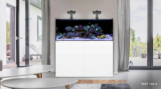 Waterbox Aquariums Reef 100.3 Fisch-Aquarium mit Kapazität von 271Es mit Unterschrank, Filter und 90x60x55cm Weiß