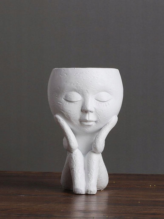 Саксия Бял 12.5x12.5x7εκ.
