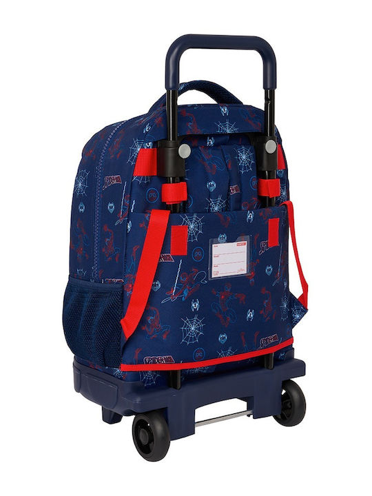 Safta School Bag Trolley Elementary, Elementary Blue with Water Bottle Holder