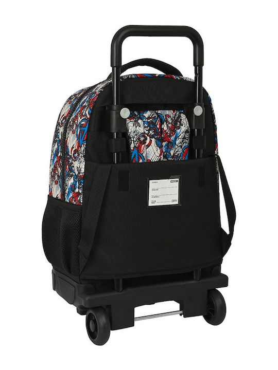 Safta School Bag Trolley Elementary, Elementary Black with Water Bottle Holder