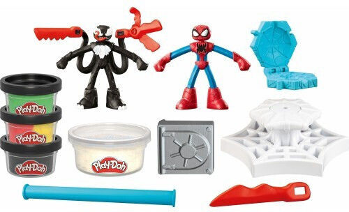 Hasbro Play-Doh Plasticine - Game Marvel Spiderman Launch And Suce Battle for 4+ Years