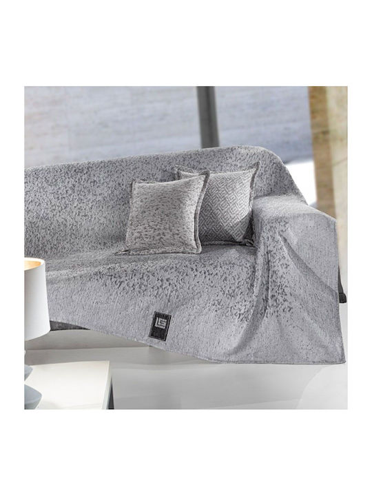 Guy Laroche Zweisitzer-Sofa Überwurf 2 Seiten Matis 180x250cm Grey