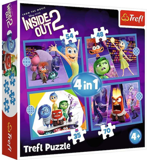 Puzzle Trefl 4în1 Disney Inside Out 2 O lume plină de emoții