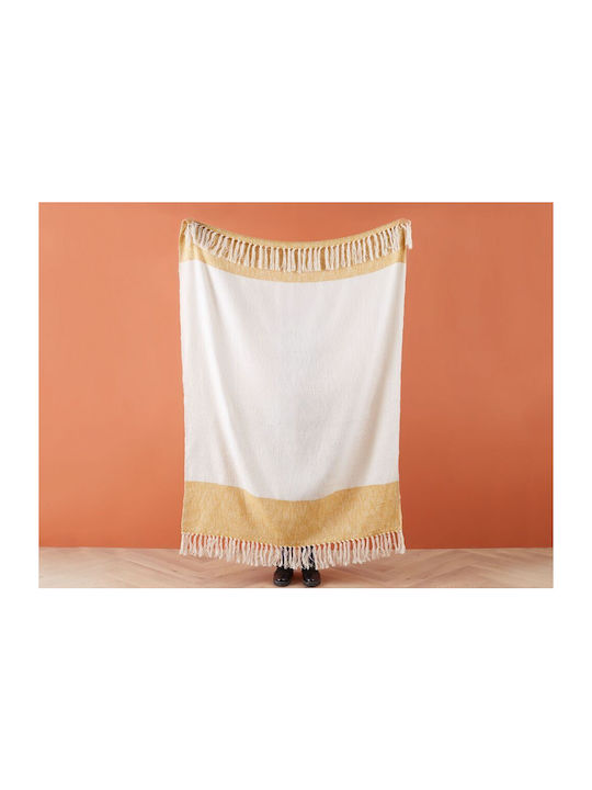Beliani Ριχτάρι Πολυθρόνας 130x170εκ. Beige And Orange